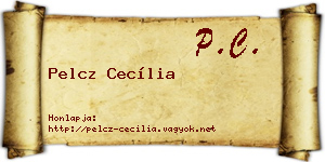 Pelcz Cecília névjegykártya